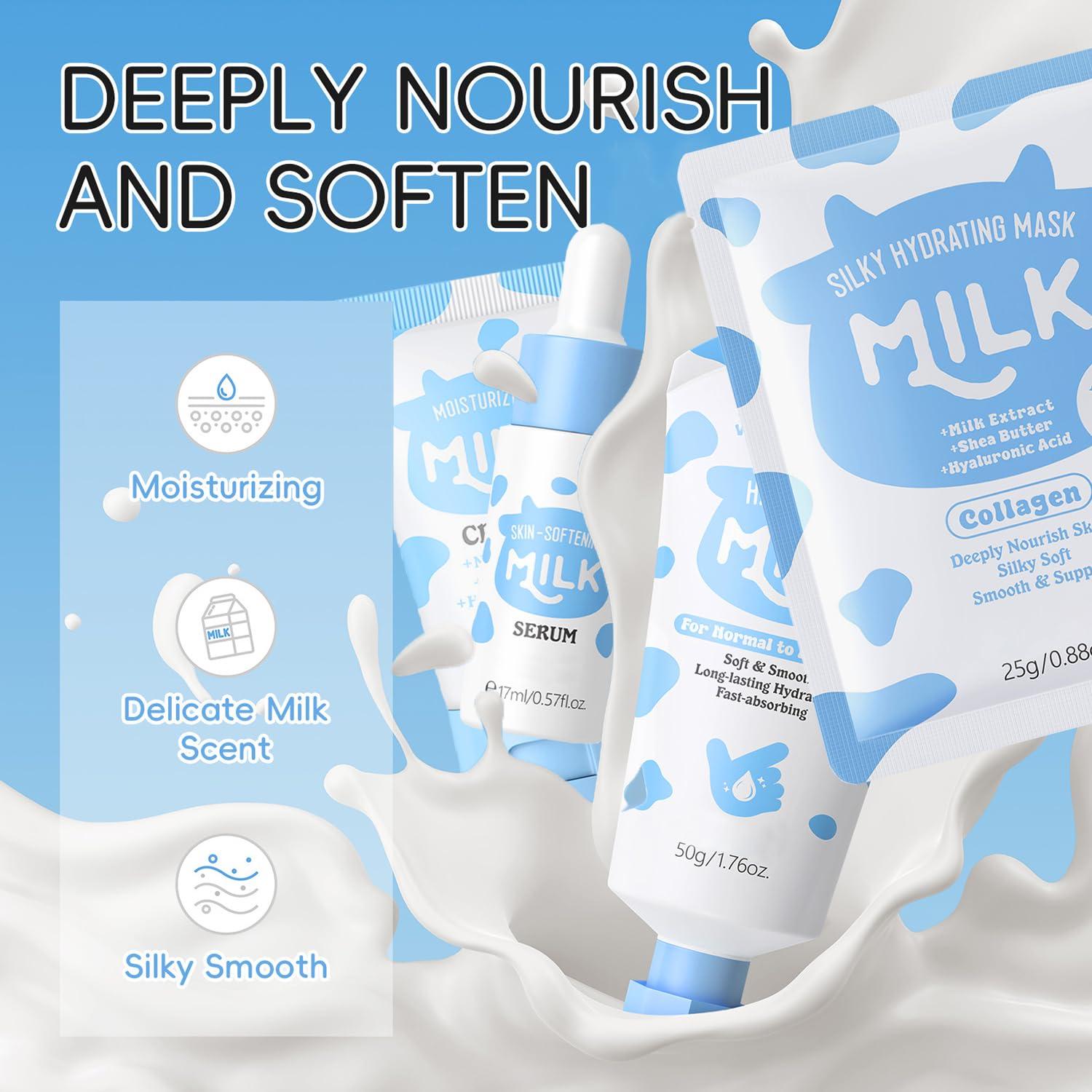 BliBling Milk Skin Set eye cream soothes the delicate eye area