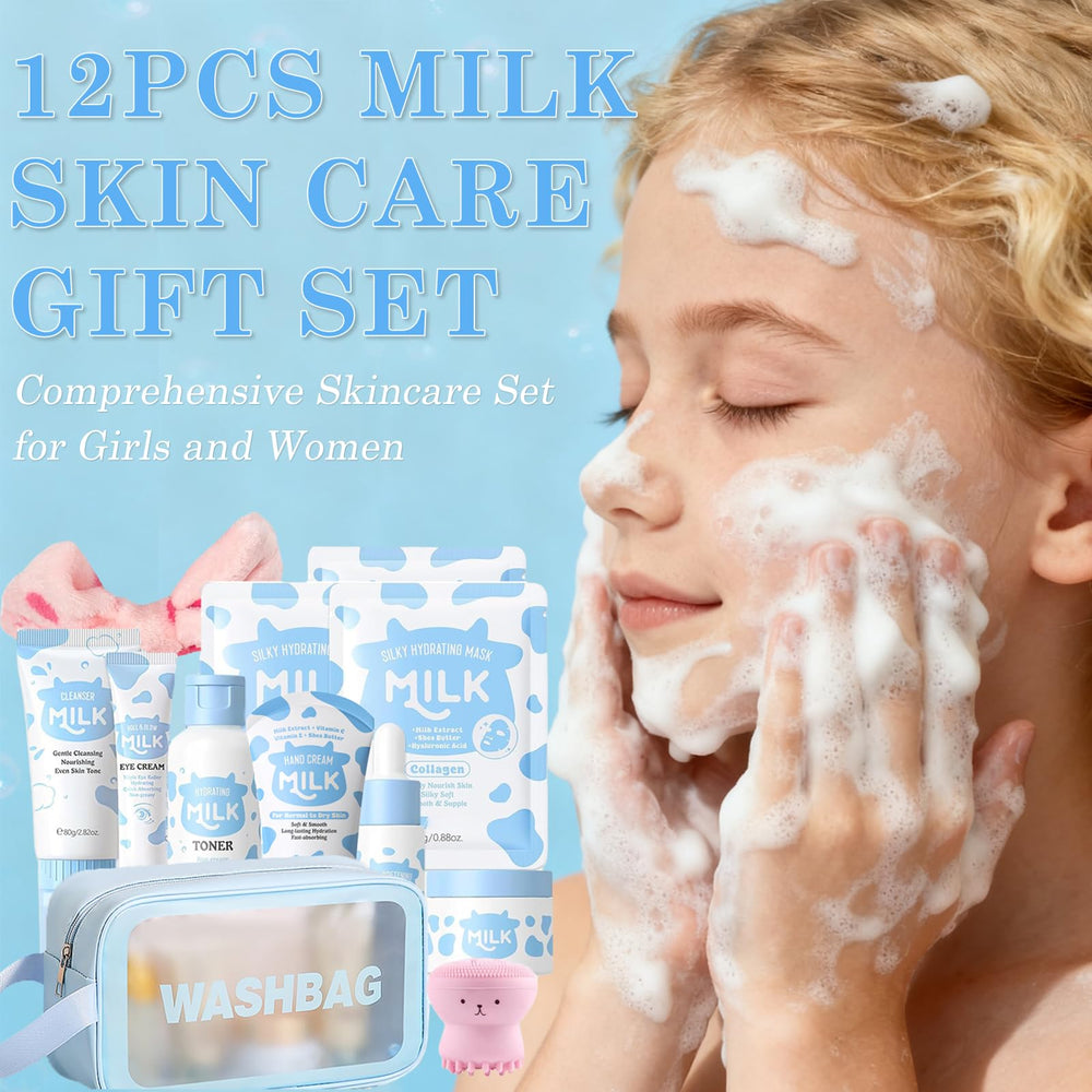 BliBling Milk Skin Set face toner helps balance moisture for soft skin