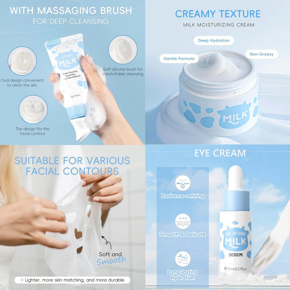 BliBling Milk Skin Set hydrating cream provides lasting moisture without greasiness