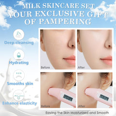 BliBling Milk Skin Set pink face brush distributes product evenly