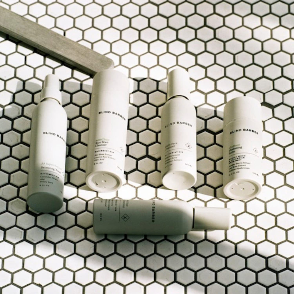 Blind Barber B3 toner ingredients include cucumber and aloe soothing skin.
