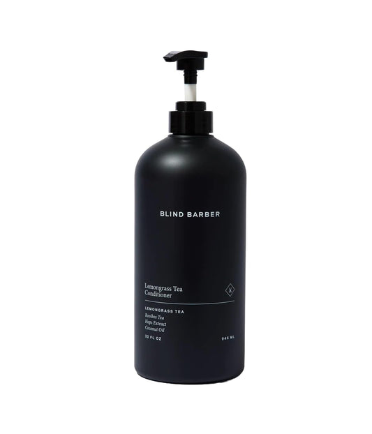 Blind Barber Lemongrass Tea Conditioner bottle front for detangling and shine.