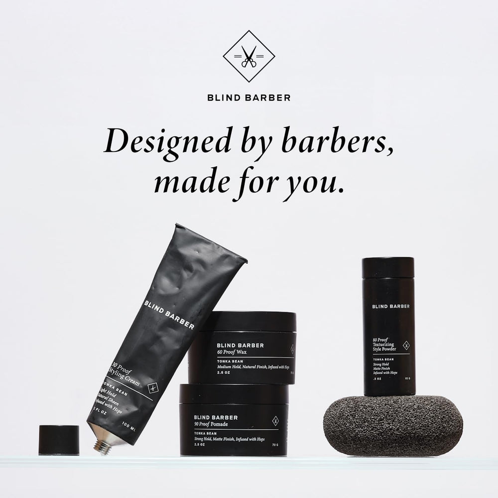 Blind Barber tonka bean scent bottle evokes warm fragrance.
