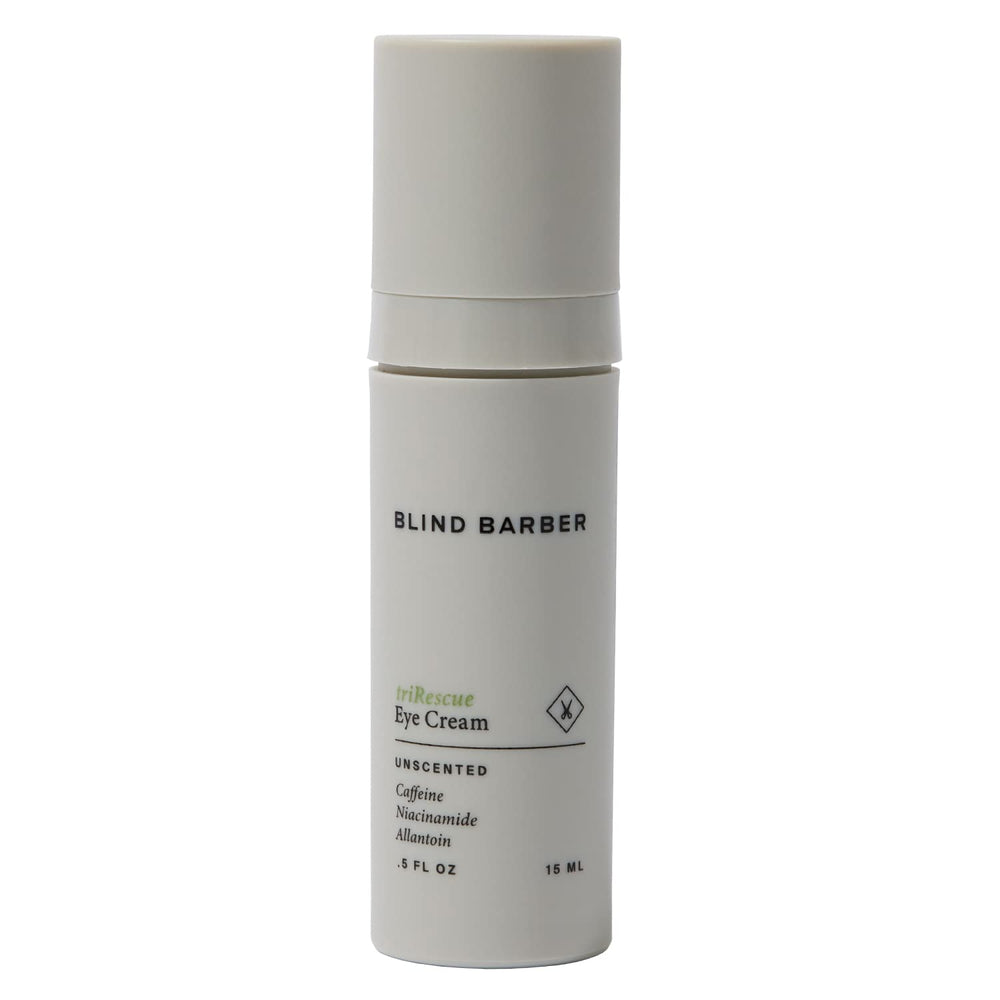 Blind Barber triRescue eye cream jar front for men with hydration
