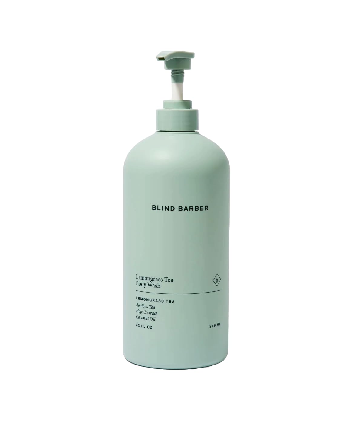 Blind Barber Lemongrass Tea Shower Gel bottle pour delivers refreshing, sulfate-free cleansing.