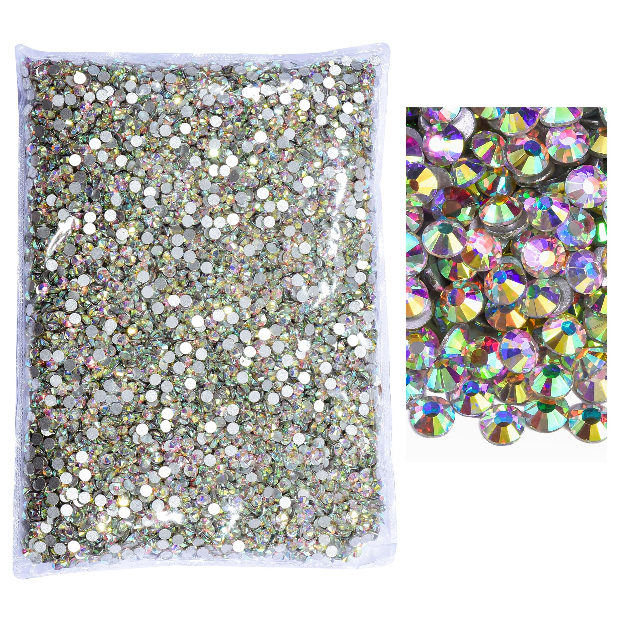 Blinginbox flatback rhinestones closeup showing crystal AB sparkle for crafts