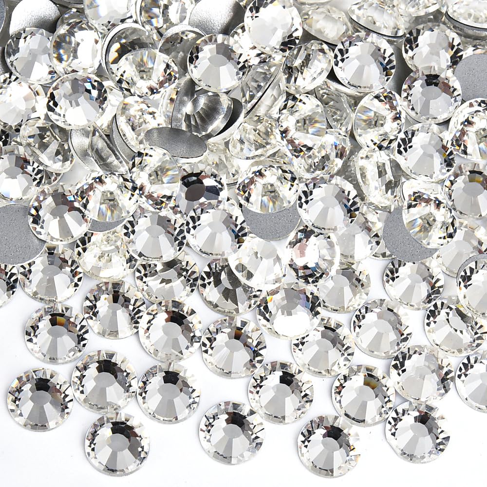 BLINGINBOX round rhinestones 6.4-6.6mm crystal ideal for clothes and accessories.