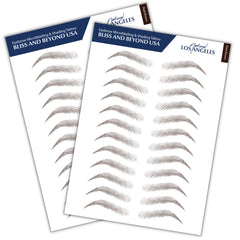 Bliss and Beyond USA eyebrow tattoo stickers two sheets close-up for a natural-looking brow