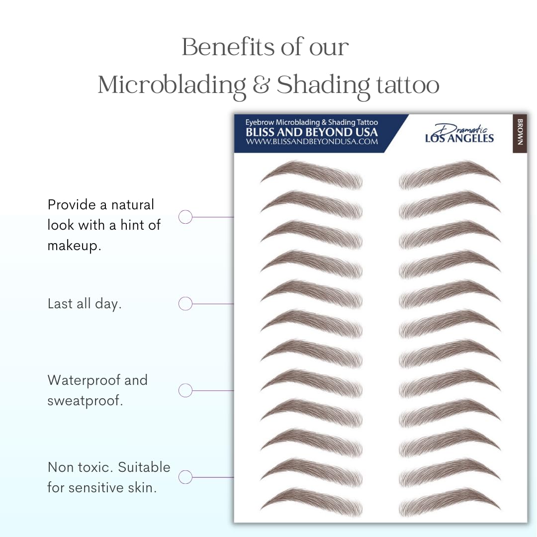 Bliss and Beyond USA natural-looking brow sticker in brown for subtle, believable results