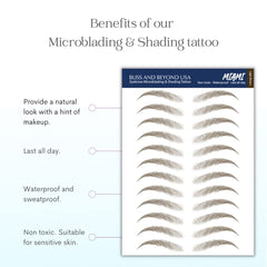 Two sheets from Bliss and Beyond USA offering twenty-four brow sticker pairs