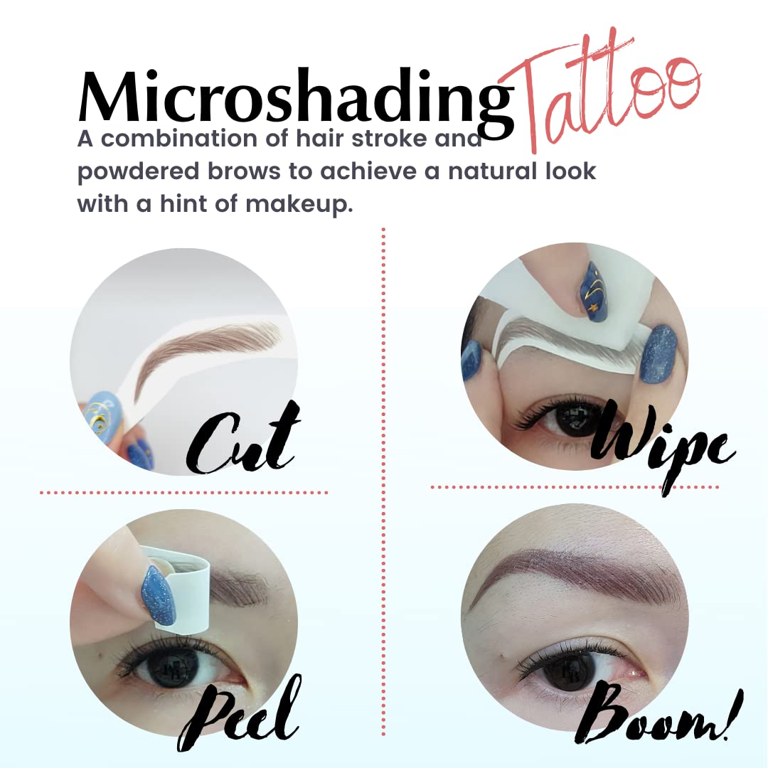 Bliss and Beyond USA waterproof brow makeup shown in a shower setting.