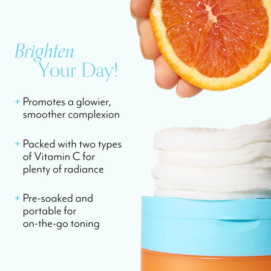 Bliss Bright Idea pads soaked with vitamin C ready for daily glow