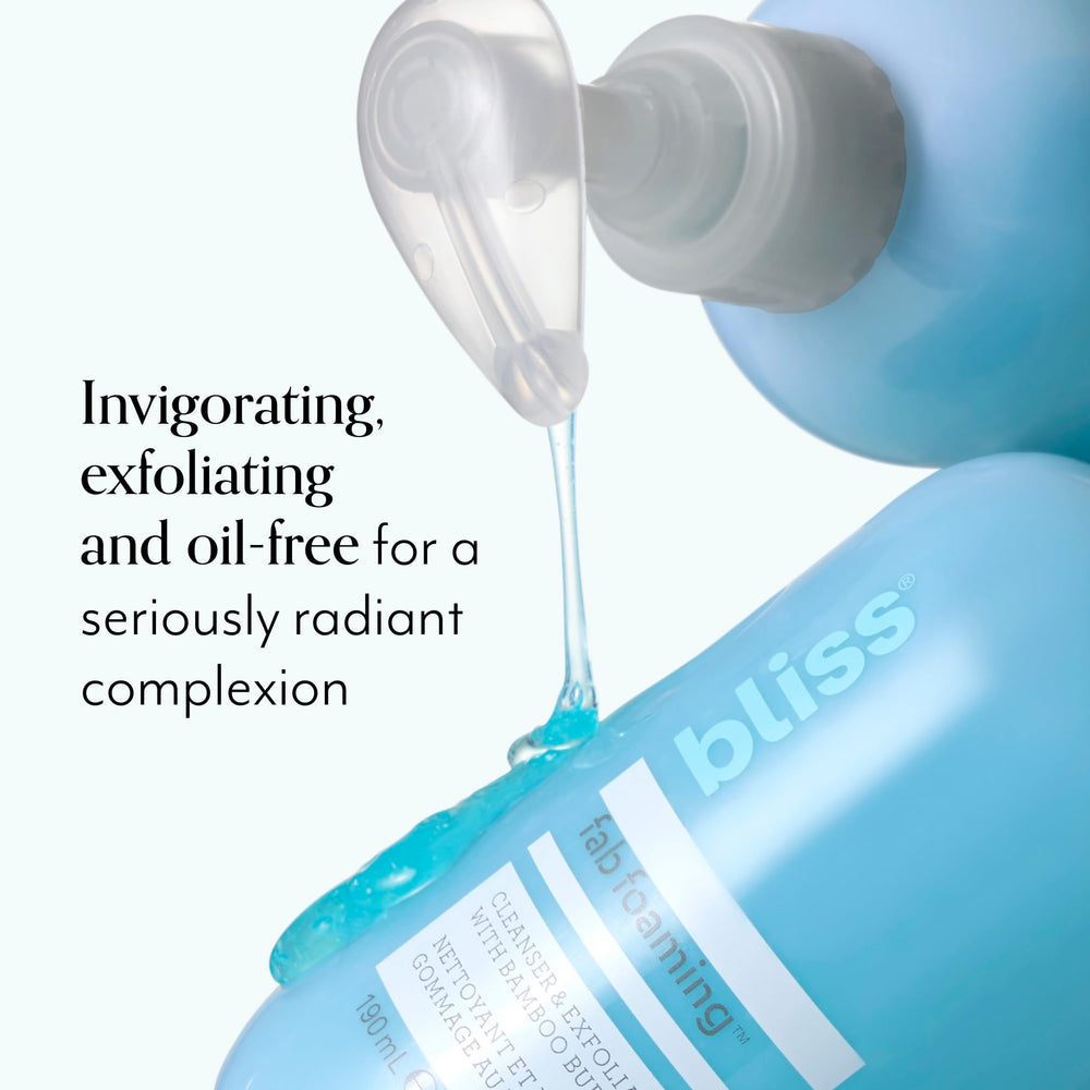 Bliss Clear Genius Toner Serum bottle demonstrates pore purification and soothing clarity