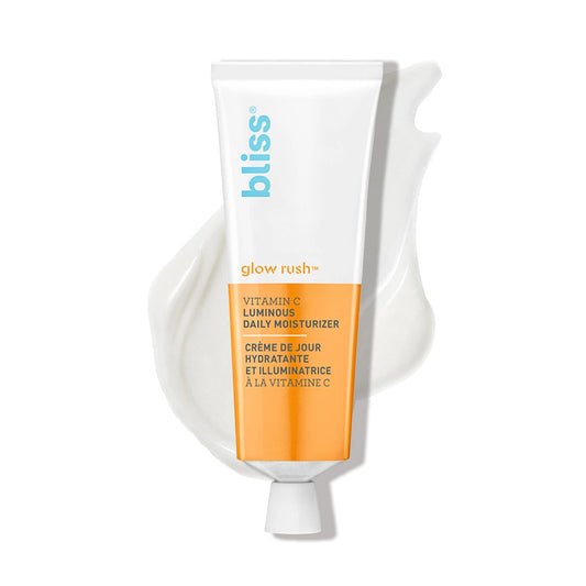 Bliss Glow Rush jar front view, hydrating daily moisturizer for radiant skin