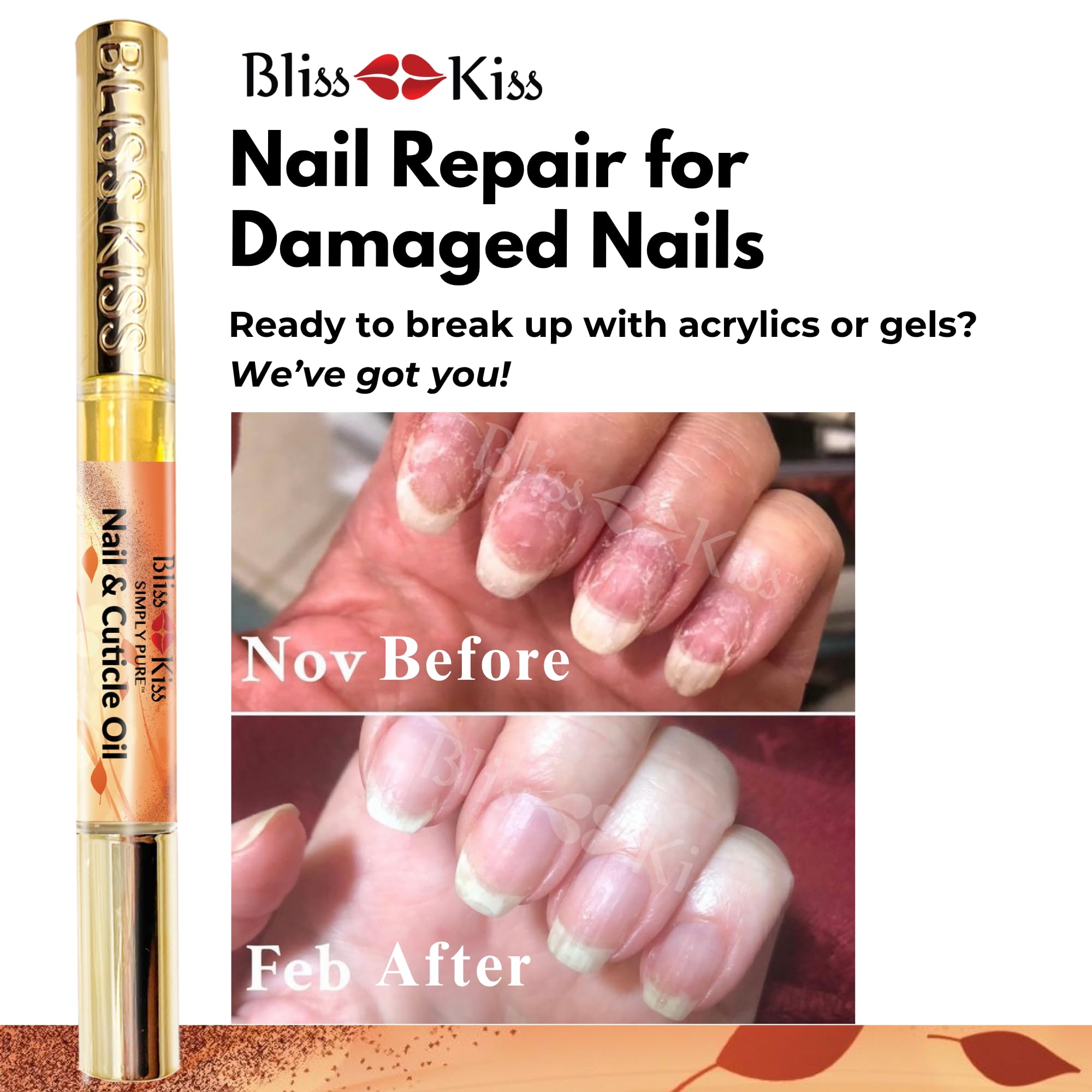 Bliss Kiss cuticle oil pen with precise on-the-go application