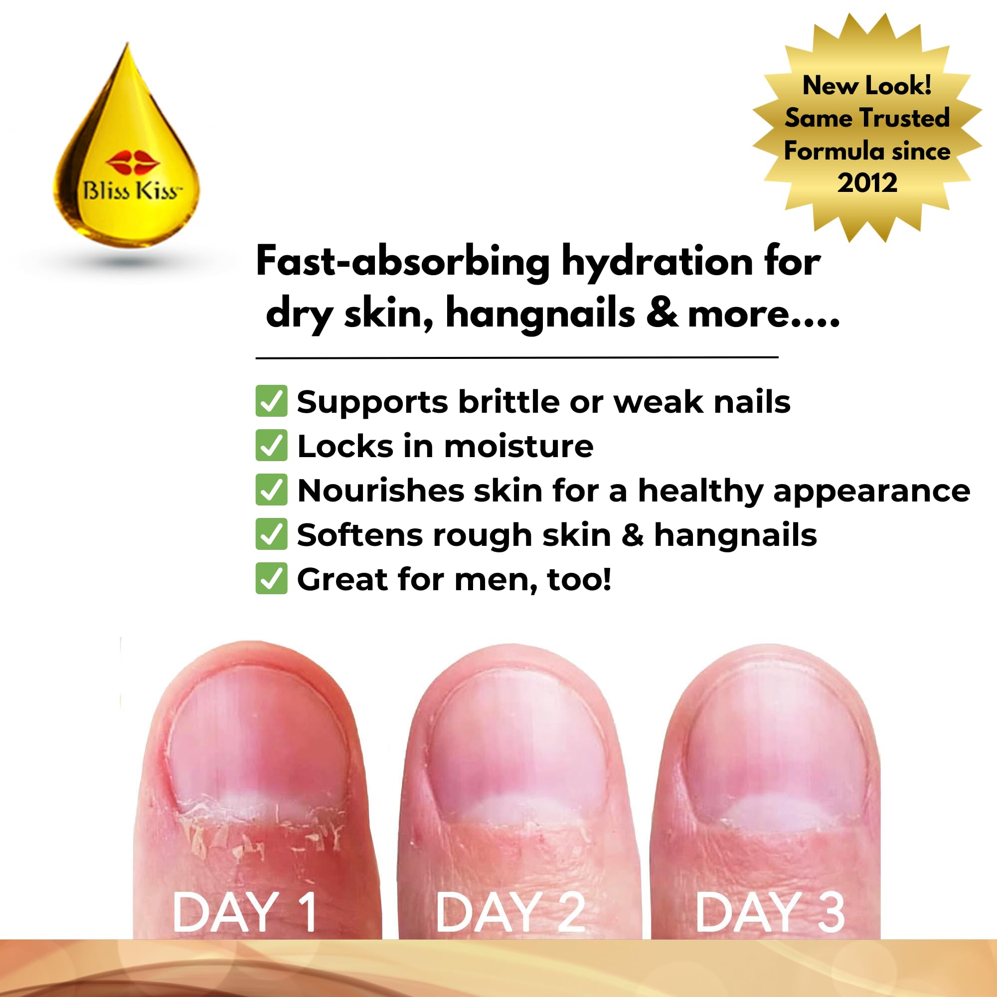 Bliss Kiss nail strength serum finish on nails for healthier appearance
