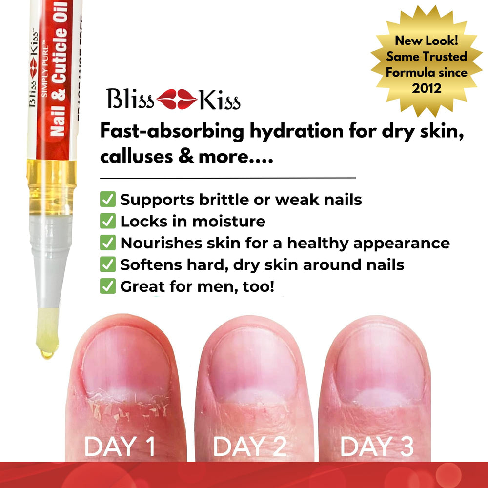 Bliss Kiss Simply Pure ingredients closeup featuring jojoba and vitamin E.