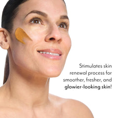 Bliss Pumpkin Powerhouse Mask exfoliation action highlights smoother texture