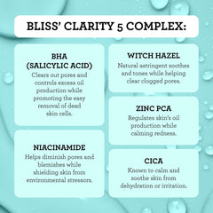 Bliss two-step routine graphic guides a simple cleanse and tone sequence