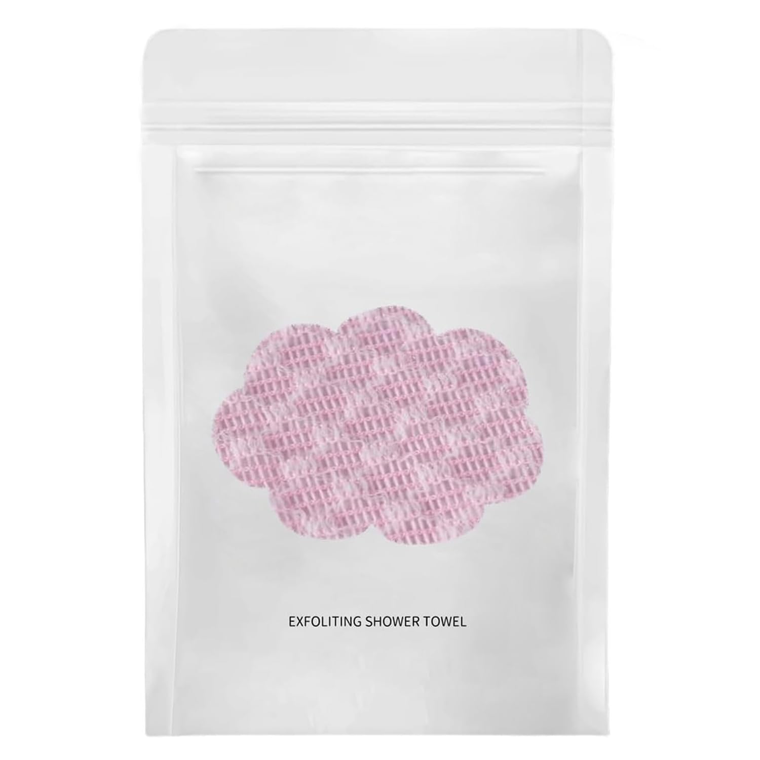 Blissal exfoliating towel front view with dual-surface cleansing for body and face.