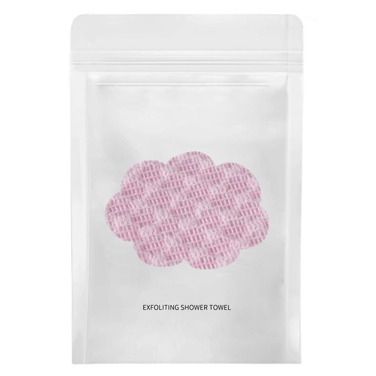 Blissal exfoliating towel front view with dual-surface cleansing for body and face.
