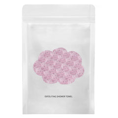 Blissal exfoliating towel front view with dual-surface cleansing for body and face.