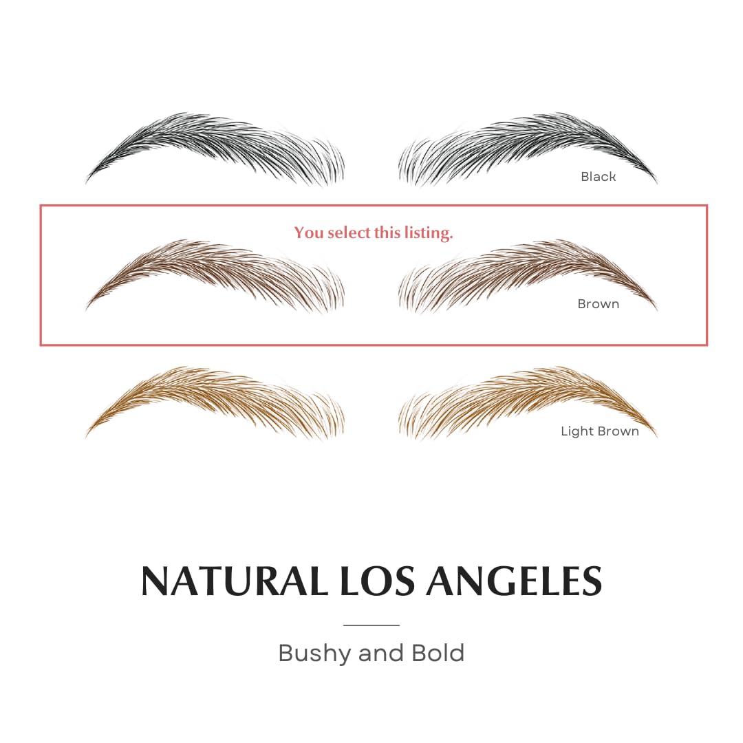 Bliss and Beyond USA real hair stroke eyebrows closeup demonstrating natural shading and easy adhesion