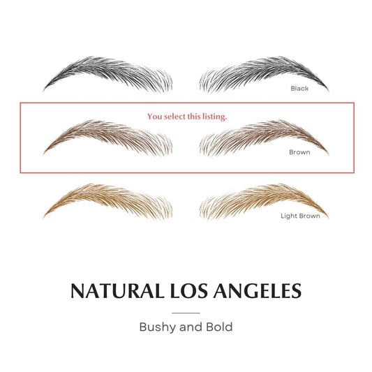 Bliss and Beyond USA real hair stroke eyebrows closeup demonstrating natural shading and easy adhesion