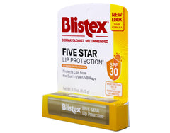 Blistex Five Star SPF30 pack highlights value for families seeking lasting lip care.