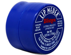 Applying Lip Medex on lips for cooling comfort and moisture support.