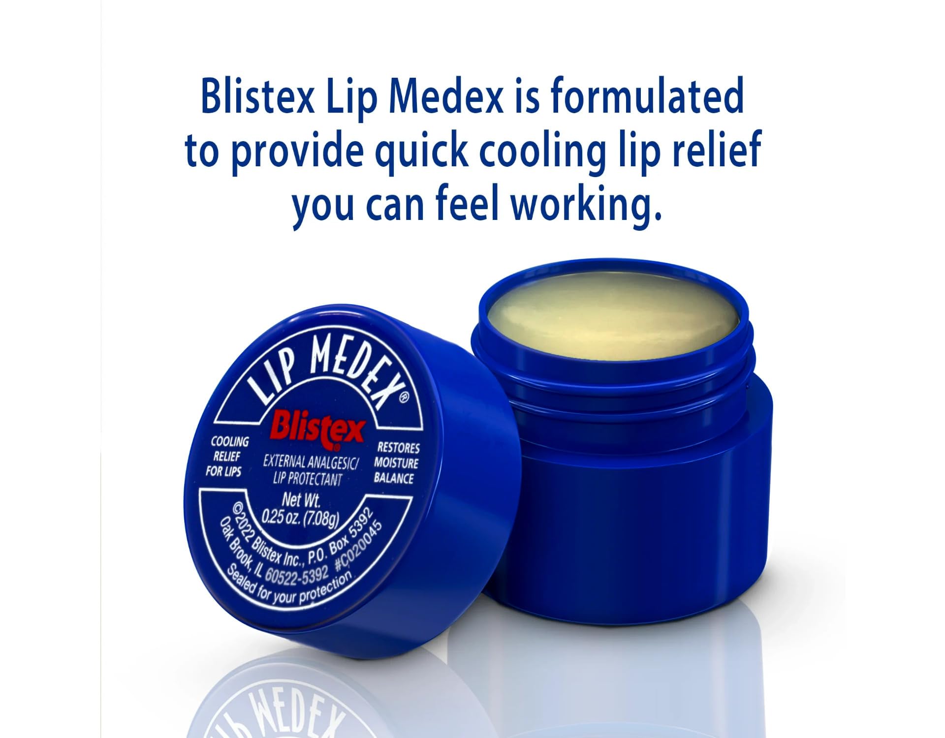 Medicated ingredients in Lip Medex provide soothing sensations.