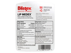 Blistex Lip Medex applying on lips with quick cooling relief.