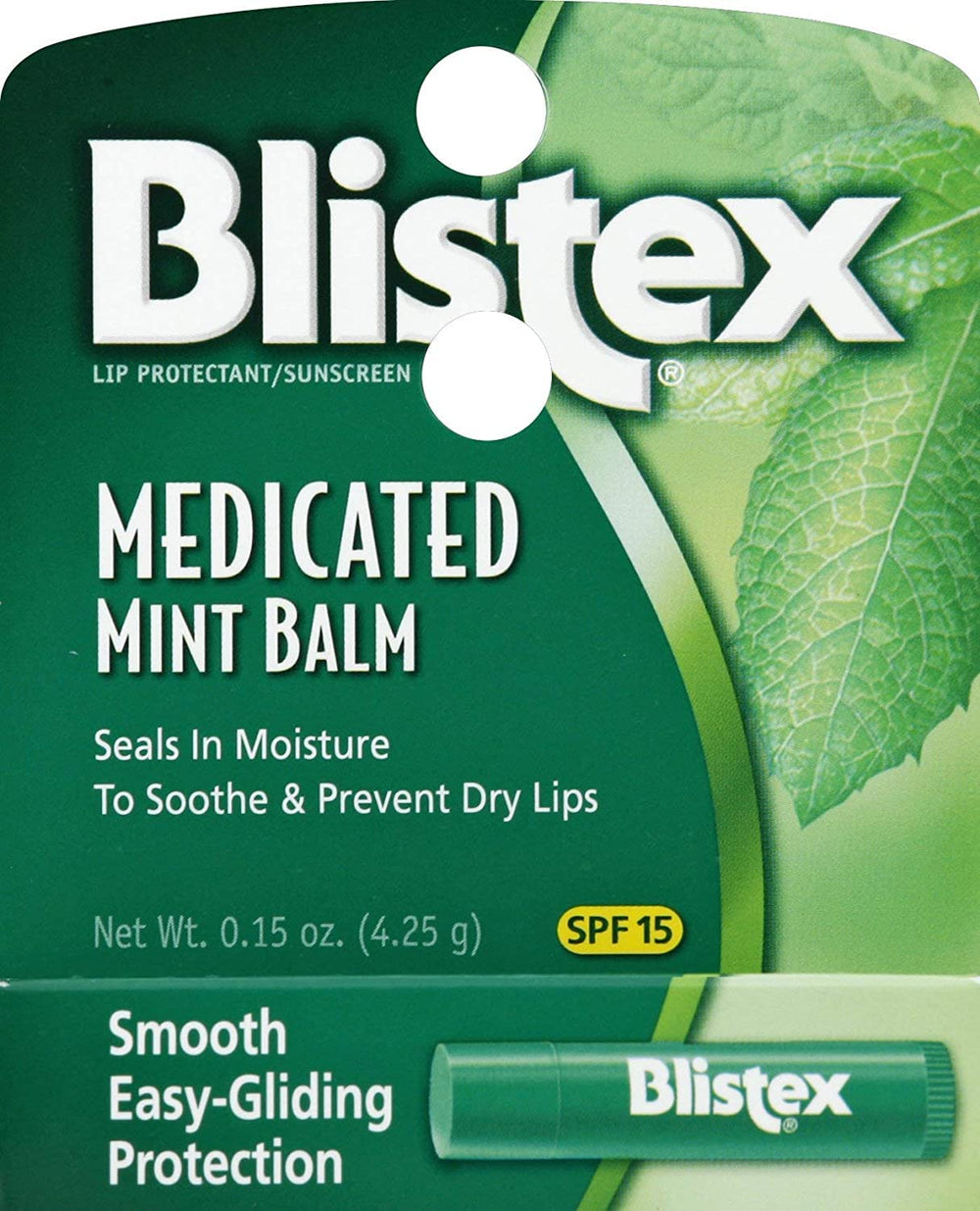 Blistex Medicated Mint Balm SPF 15 pack of 9 tubes, convenient lip care everywhere.