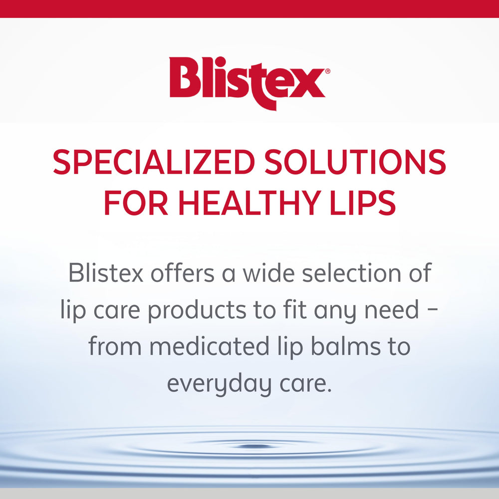 Blistex Medicated Mint lip balm with menthol fragrance offers refreshing feel.