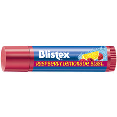 Blistex Raspberry Lemonade Blast balm glide highlights easy application and moisture.