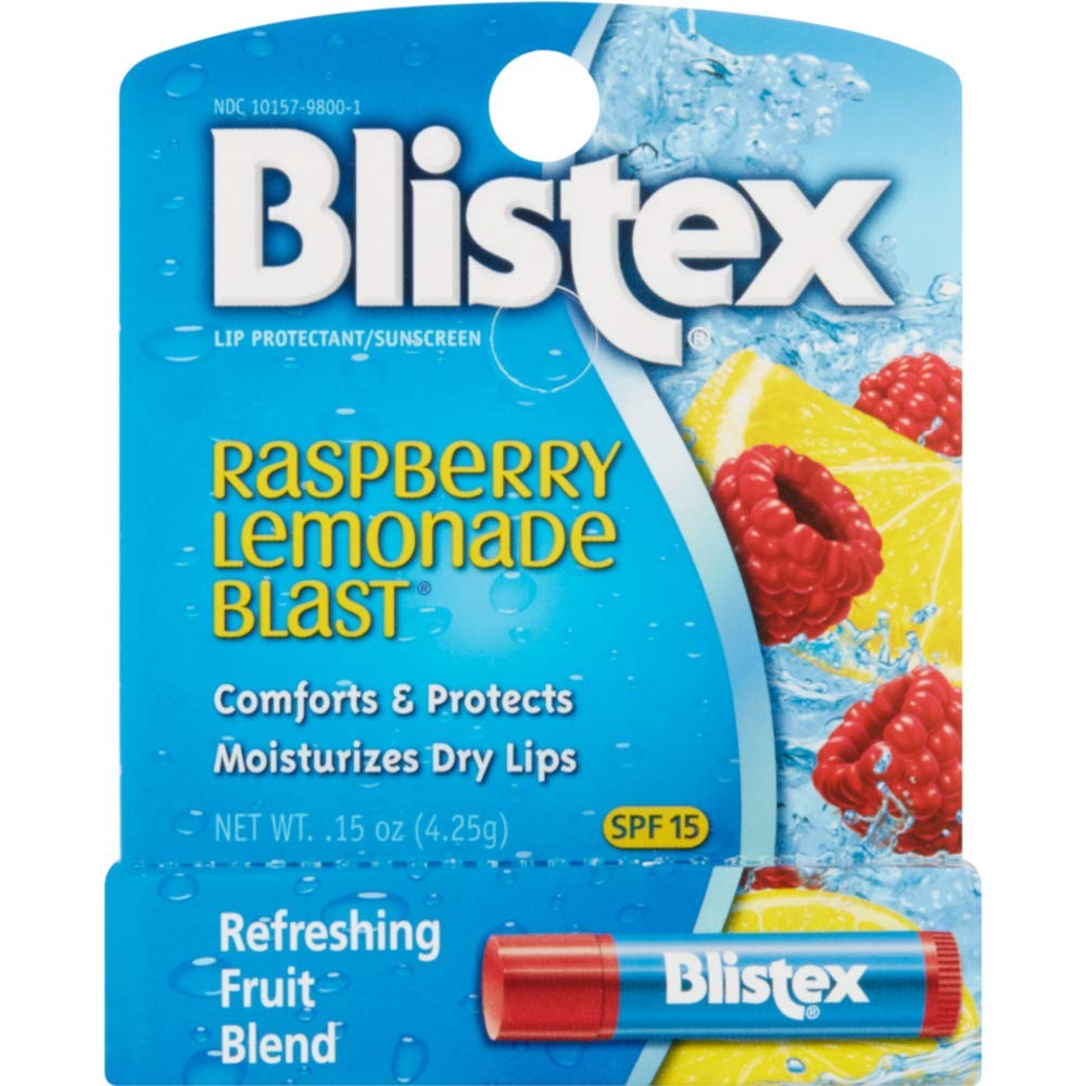 Packaging photo of Blistex Raspberry Lemonade Blast for daily lip care