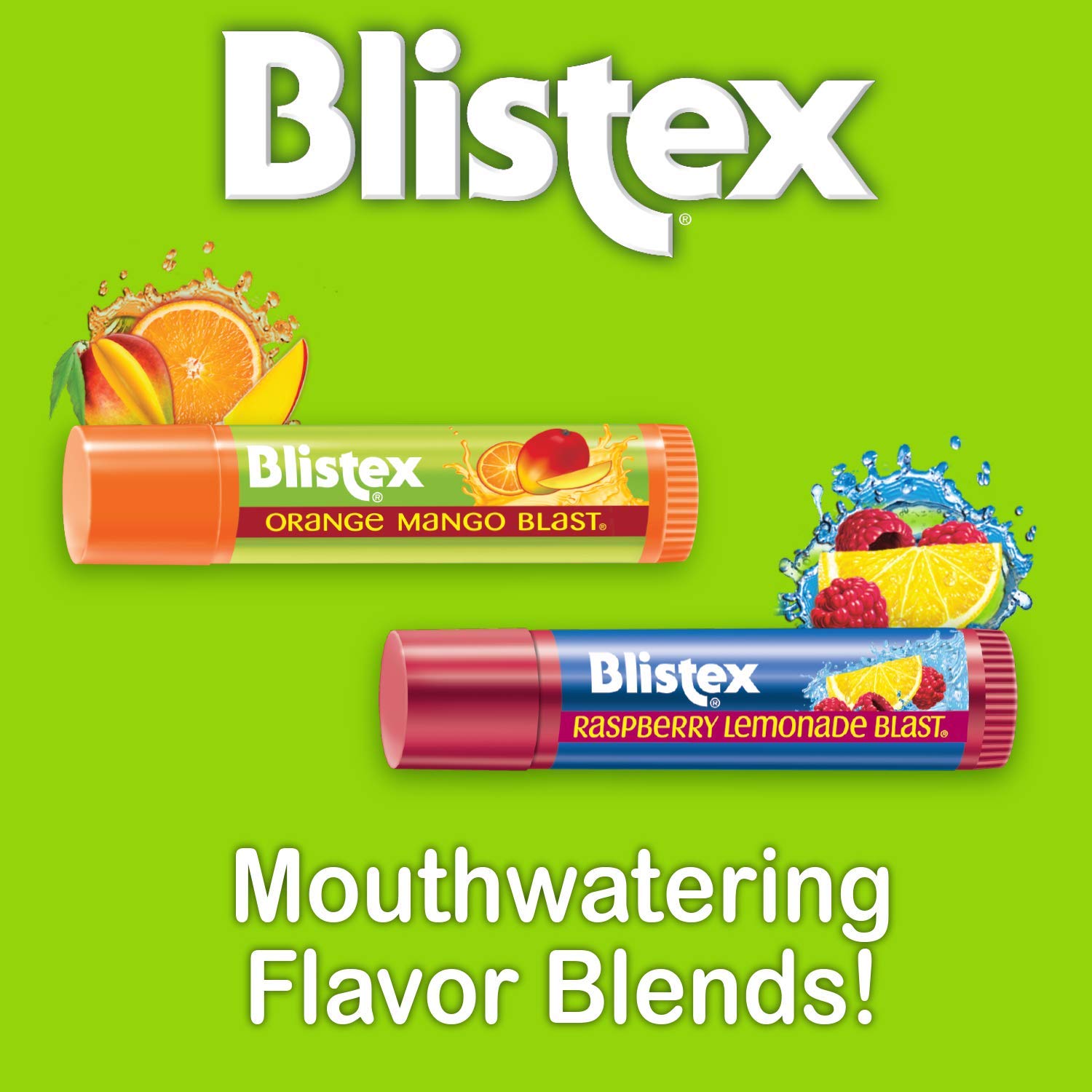 Blistex Raspberry Lemonade Blast set displays the 12-pack for everyday lip hydration.