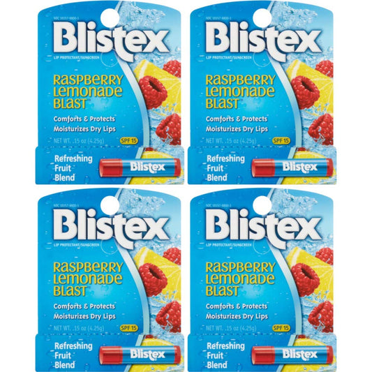 Close-up of Blistex Raspberry Lemonade Blast balm texture for smooth lips