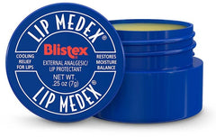 Display of 12-pack Blistex Lip Medex for convenient daily use