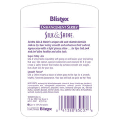 Blistex Silk & Shine lip balm glossy finish adds subtle sheen to daytime looks.