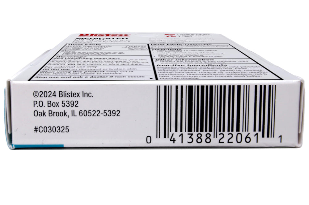 Blistex SPF 15 lip balm supports sun protection during outings.