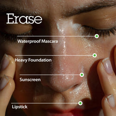 BLITHE cleansing balm texture shows balm-to-oil-to-milk cleansing action.