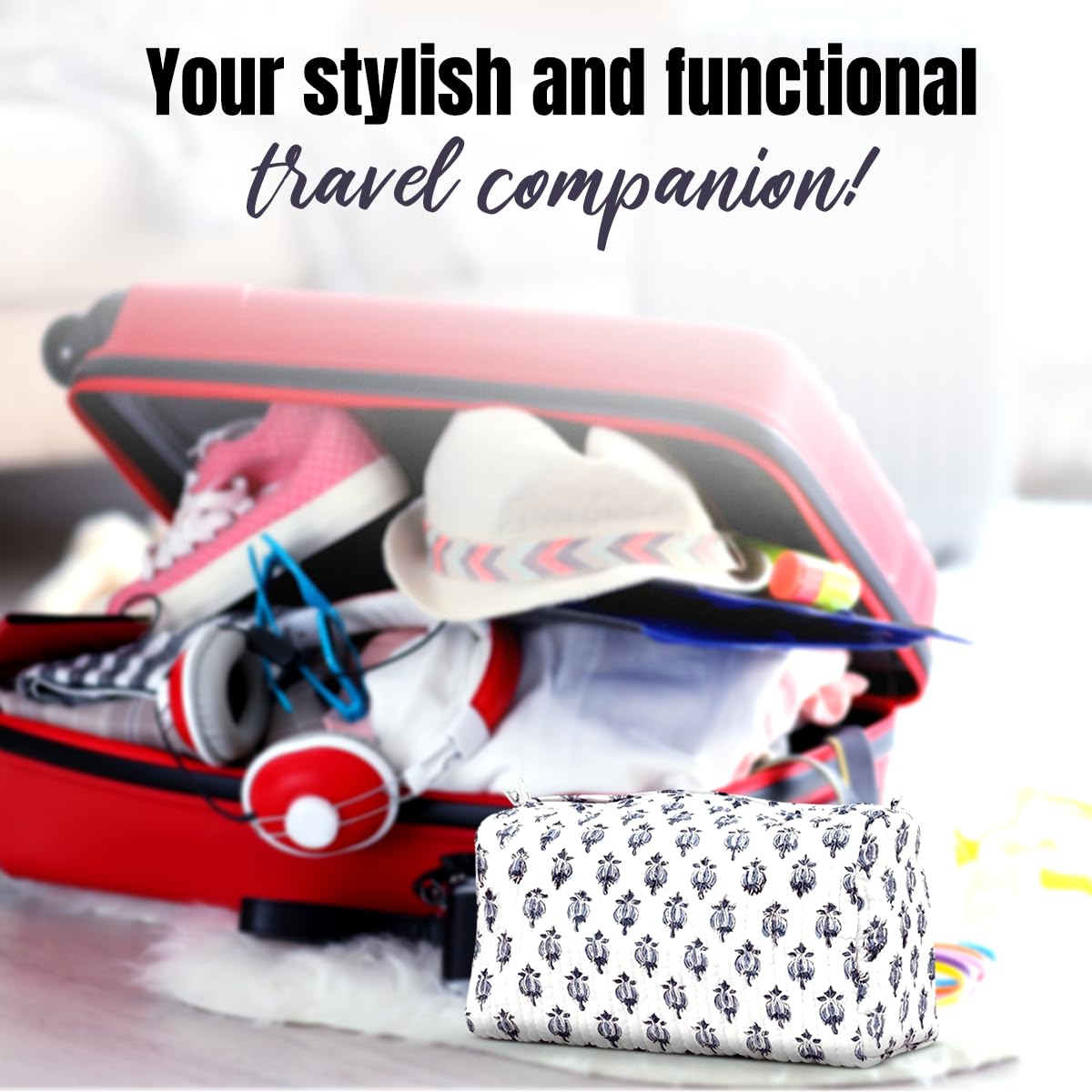 BLOCK N STYLE compact travel size fits easily in luggage or day bag.