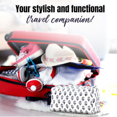 BLOCK N STYLE compact travel size fits easily in luggage or day bag.