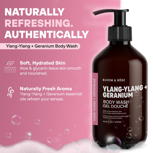 Bloom & Bōde creamy lather for gentle, skin-softening wash