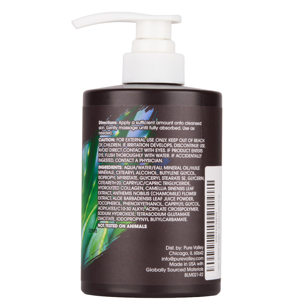 BLOOM intensive anti-aging moisturizer on display implies smoother, firmer skin