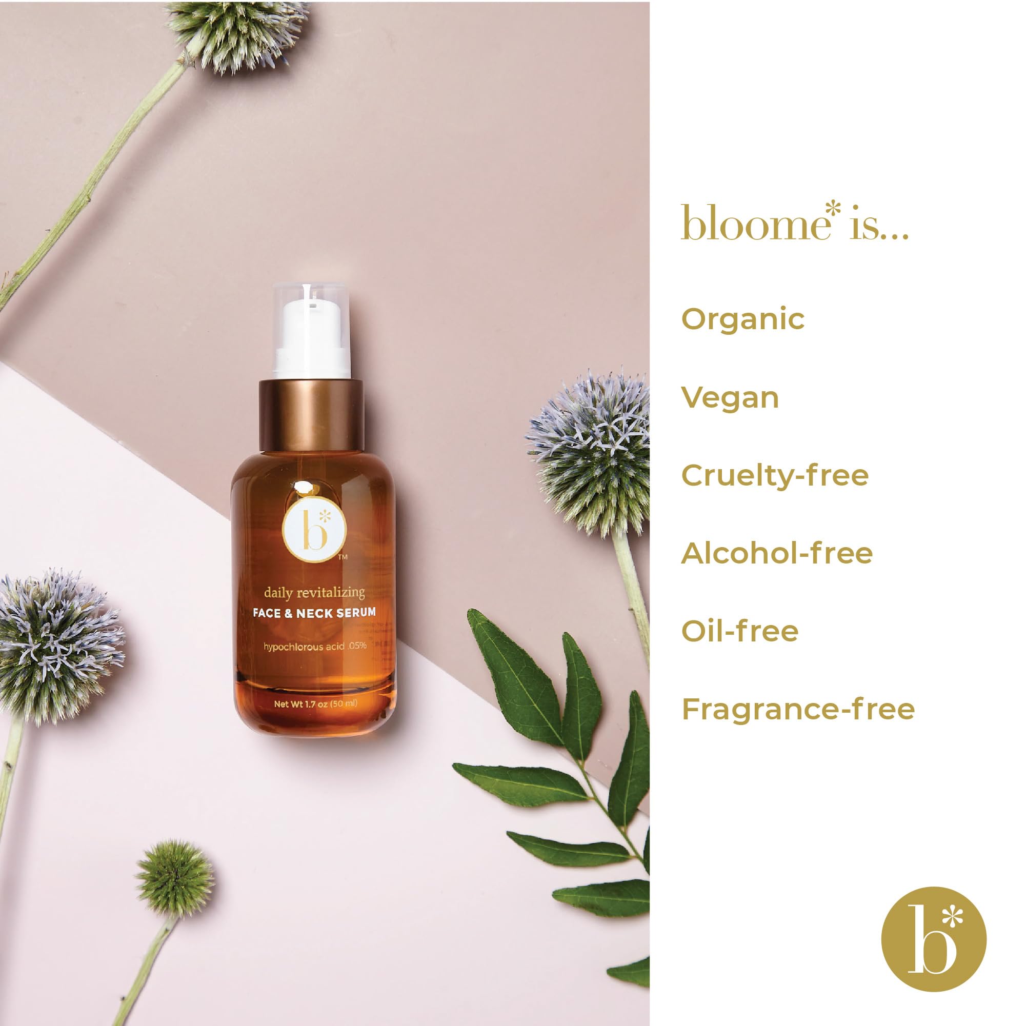 Bloome bottle on bathroom shelf suited for daily routine