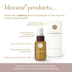 Bloome serum on skin demonstrates calm, hydrated glow