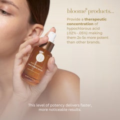Bloome ingredients icons highlight fragrance-free and pH-balanced care