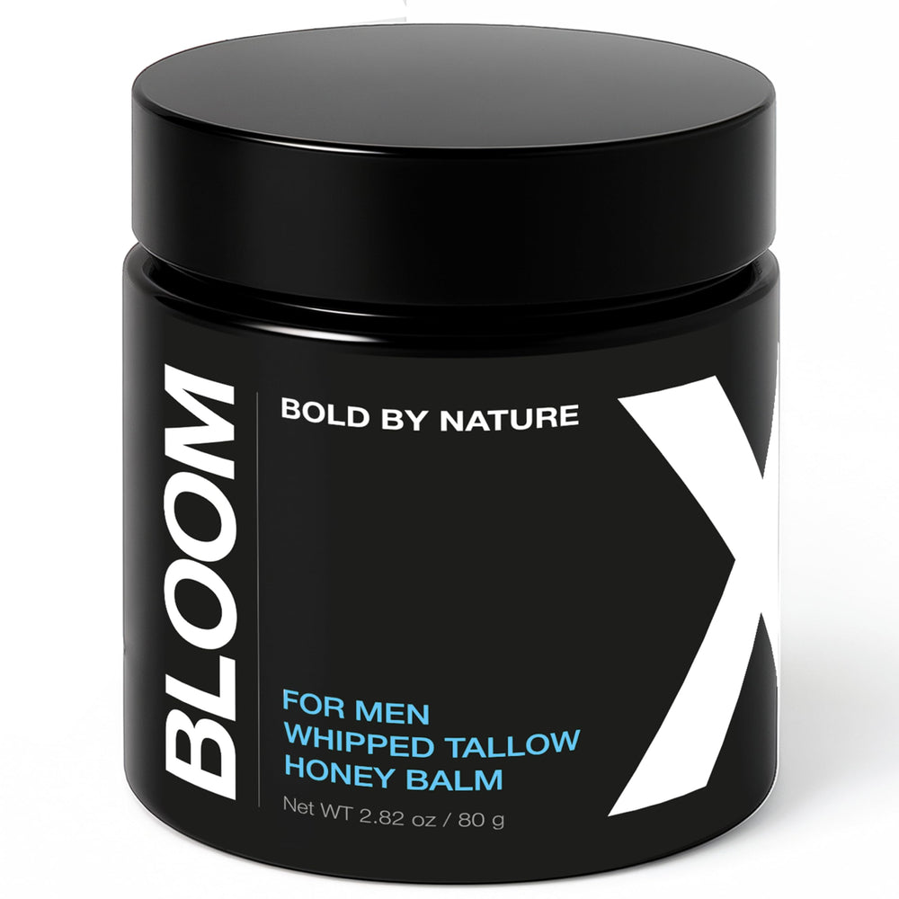 Bloomeo natural tallow honey skin balm jar offering daily hydration and nourishment.